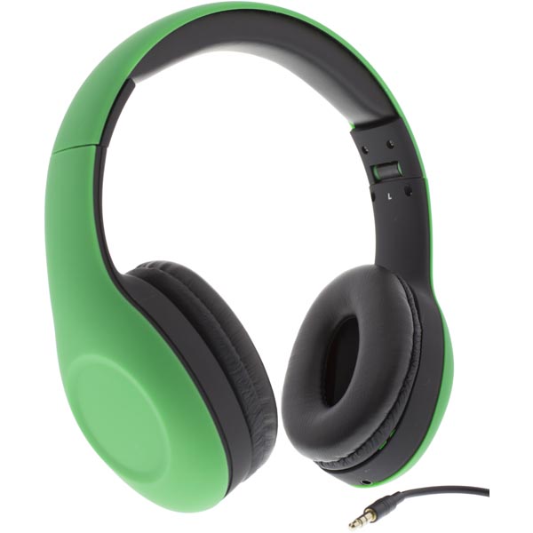 STREETZ HL-206 iPhone Headset, kokoontaitettava, 3.5mm, vihreä
